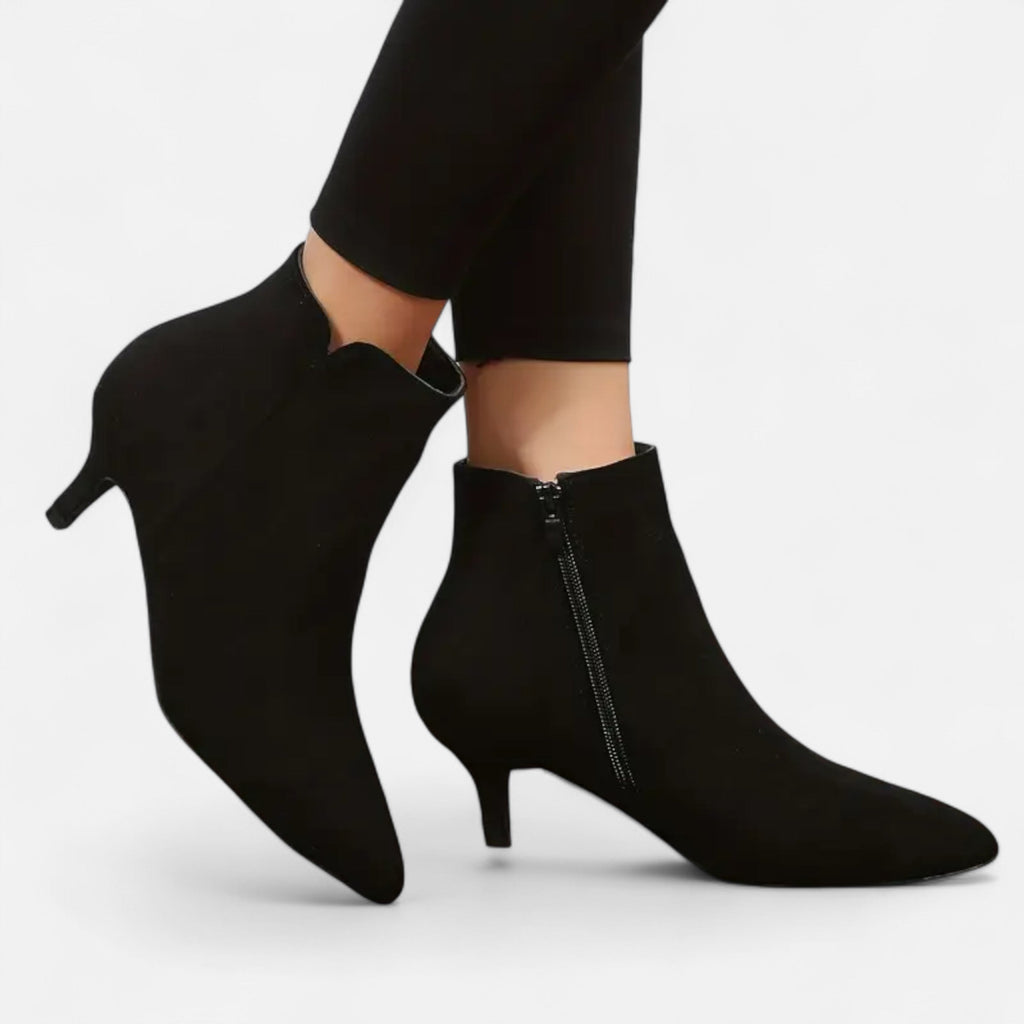Davellia| Women’s High Heel Boots – Refined Side-Zip Style