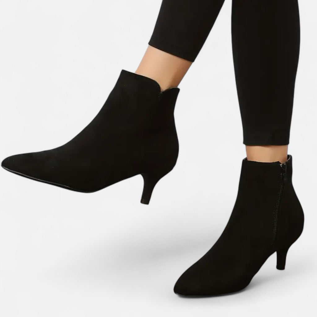 Davellia| Women’s High Heel Boots – Refined Side-Zip Style