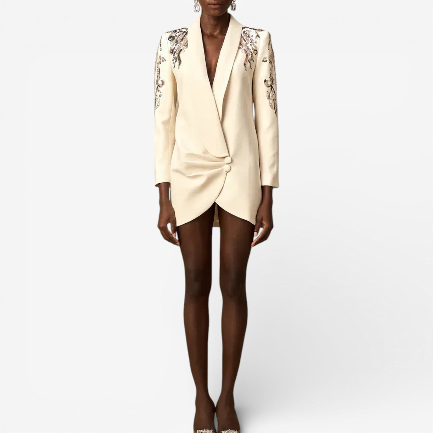 Davellia  | Elegant Embroidered Blazer Dress