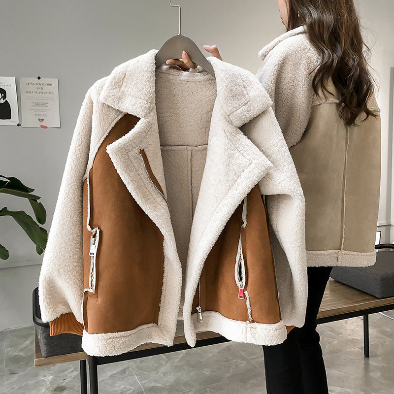 Davellia | Women's Soft Faux Shearling Oversized Coat
