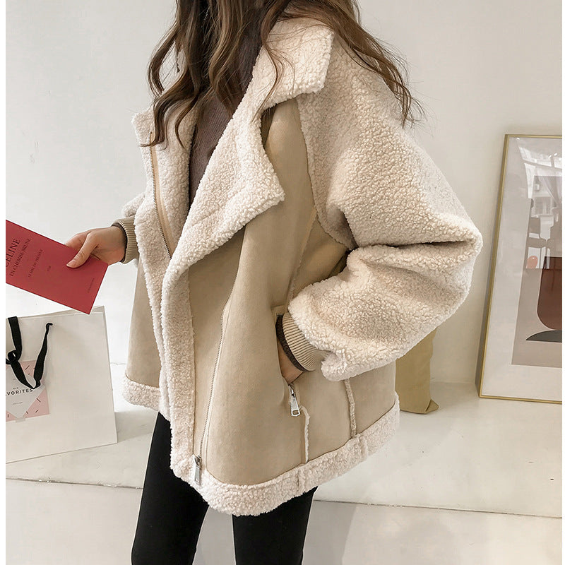 Davellia | Women's Soft Faux Shearling Oversized Coat