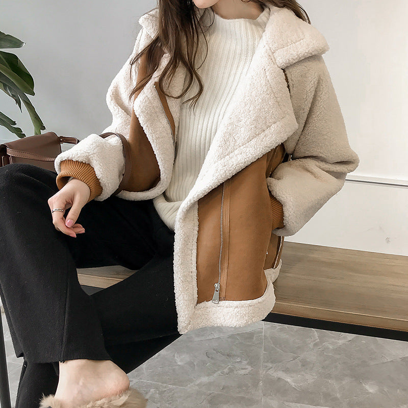 Davellia | Women's Soft Faux Shearling Oversized Coat