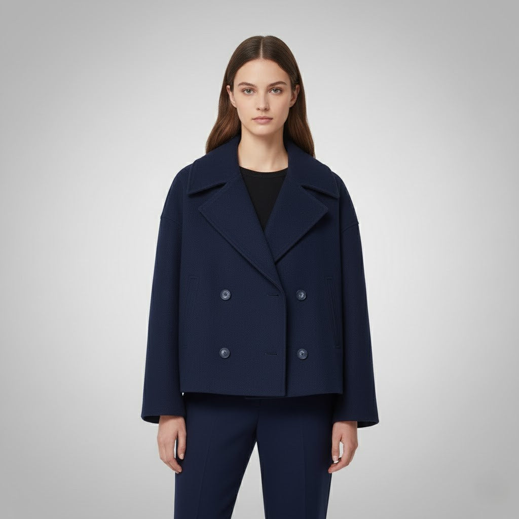 Davellia | Classic Double Button Short Jacket for Women