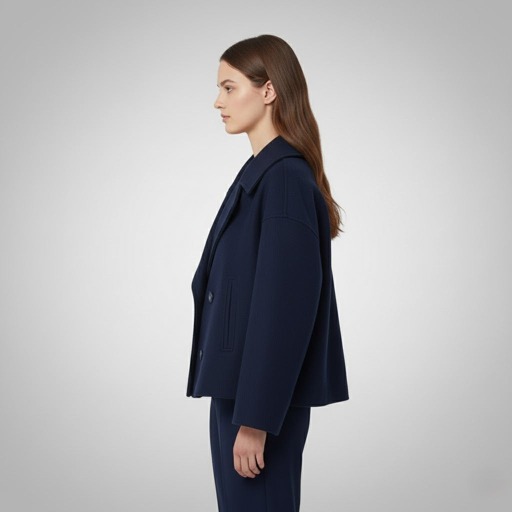 Davellia | Classic Double Button Short Jacket for Women