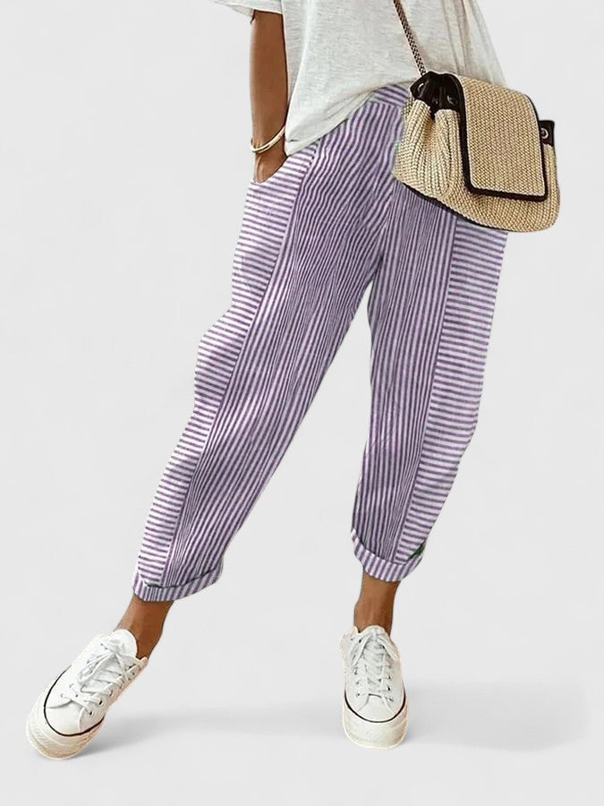 Davellia | Women’s Striped Relaxed Pants